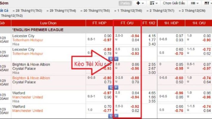 Kèo chấp là một dạng cá cược phổ biến trong các trận đấu thể thao